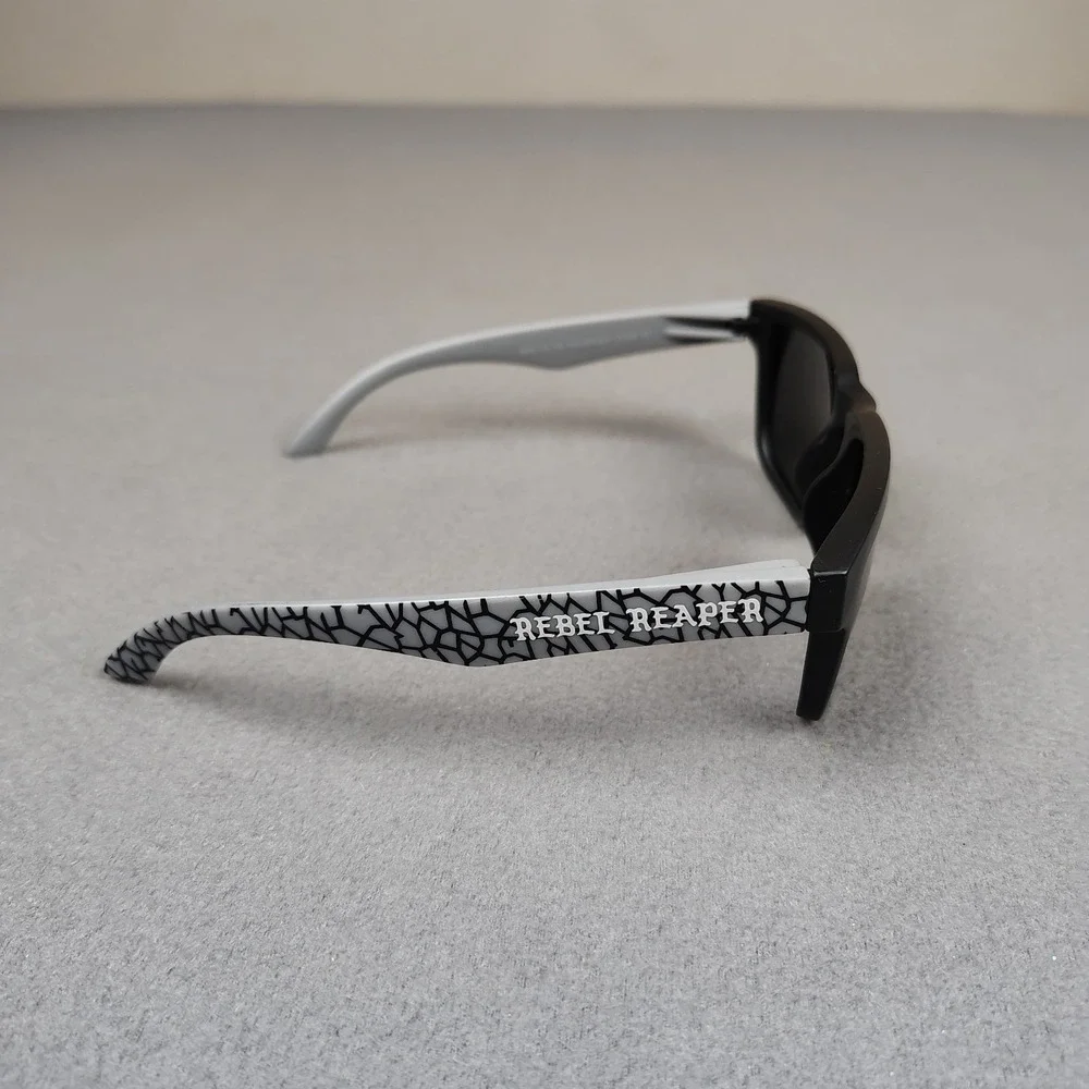 Rebel Reaper Sunglasses Black Lense Helm Style UV400 Polarized Surfer Biker NEW